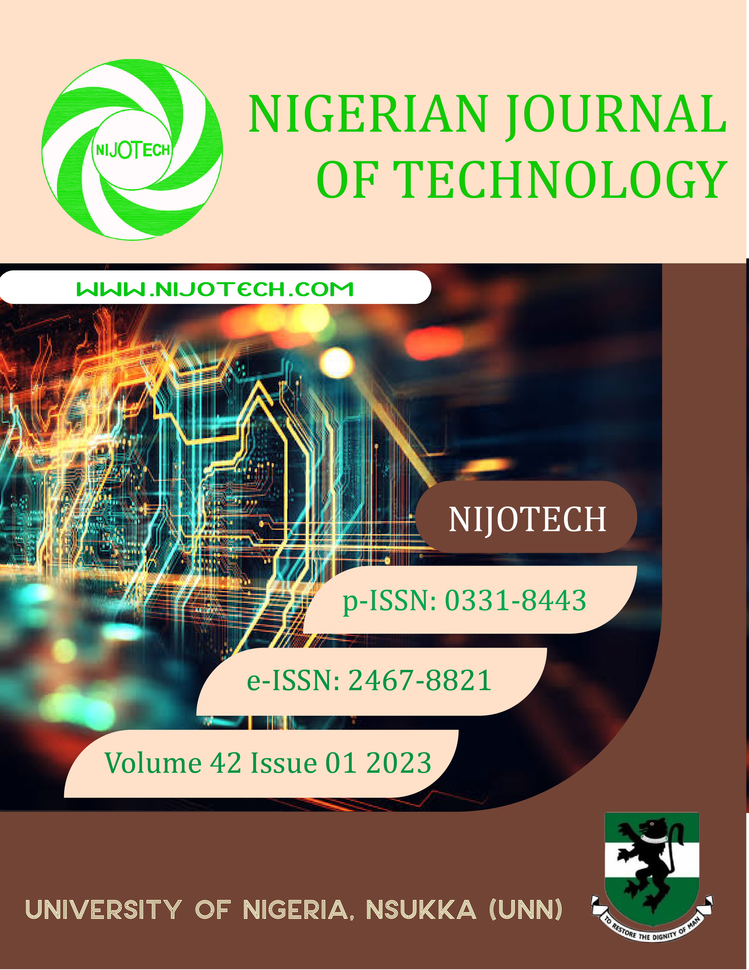 					View Vol. 42 No. 1 (2023): NIGERIAN JOURNAL OF TECHNOLOGY
				
